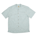 JOS A BANK Mens Light Blue Short Sleeve Button Jacket L Polyester Blend Plain