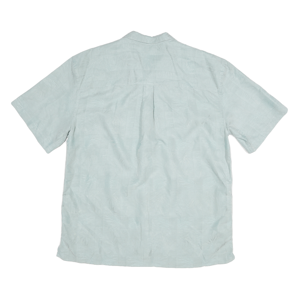 JOS A BANK Mens Light Blue Short Sleeve Button Jacket L Polyester Blend Plain