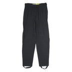 ALBA FORNARI Womens Cotton Blend Navy Check Regular Fit Straight Leg Trousers