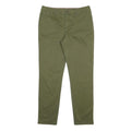 TOMMY HILFIGER Womens Cotton Blend Green Slim Straight Trousers W30 L29 Casual