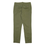 TOMMY HILFIGER Womens Cotton Blend Green Slim Straight Trousers W30 L29 Casual