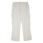 SWITCHER Mens Regular Beige Cargo Trousers W34 L33 Zip Polyester Blend Comfort
