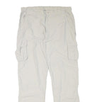 SWITCHER Mens Regular Beige Cargo Trousers W34 L33 Zip Polyester Blend Comfort