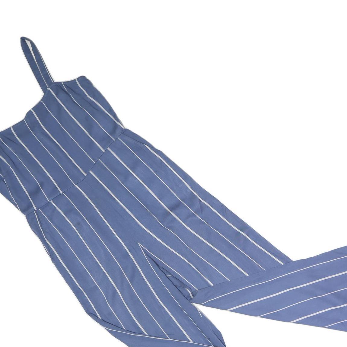 GAP Womens Blue & White Striped Playsuit Cotton M Sleeveless Summer Casual