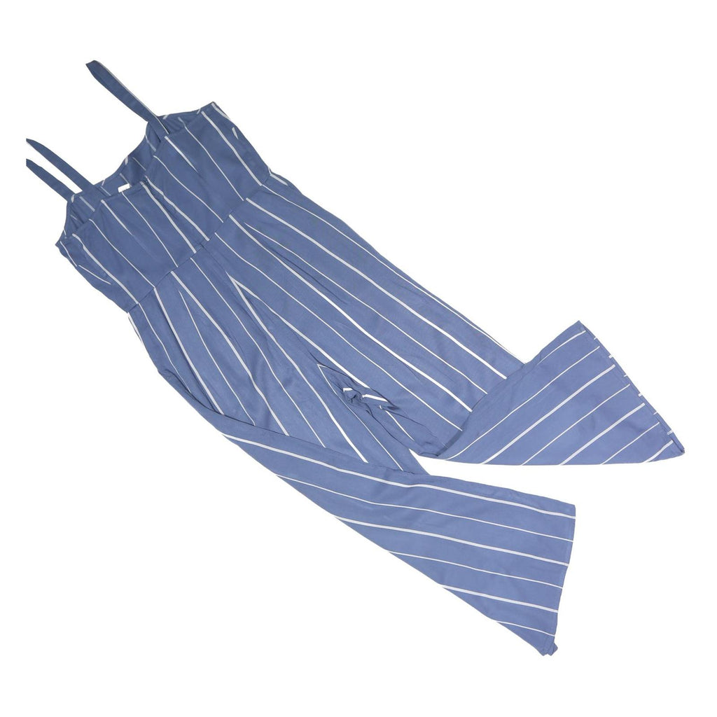 GAP Womens Blue & White Striped Playsuit Cotton M Sleeveless Summer Casual