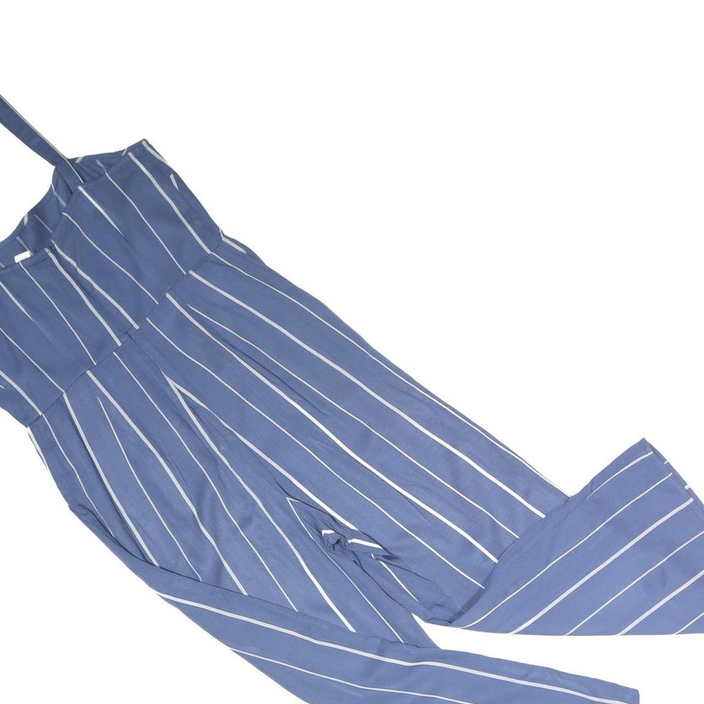 GAP Womens Blue & White Striped Playsuit Cotton M Sleeveless Summer Casual