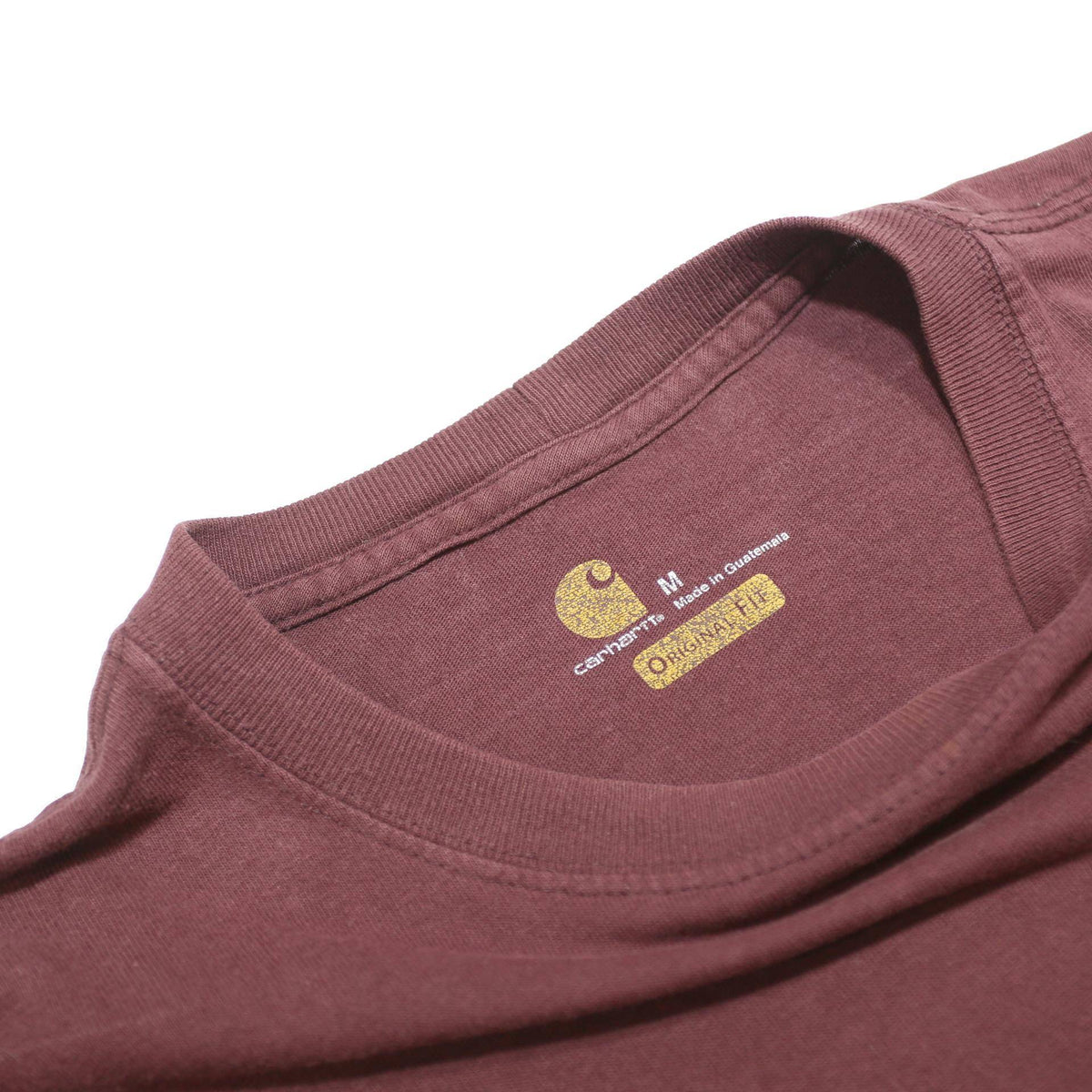 CARHARTT Mens Maroon Long Sleeve Crew Neck Pocket T-Shirt M Cotton Blend