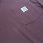 CARHARTT Mens Maroon Long Sleeve Crew Neck Pocket T-Shirt M Cotton Blend