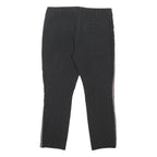 ANTHROPOLOGIE Womens Cotton Blend Black Regular Fit Trousers W32 L25 Side Stripe