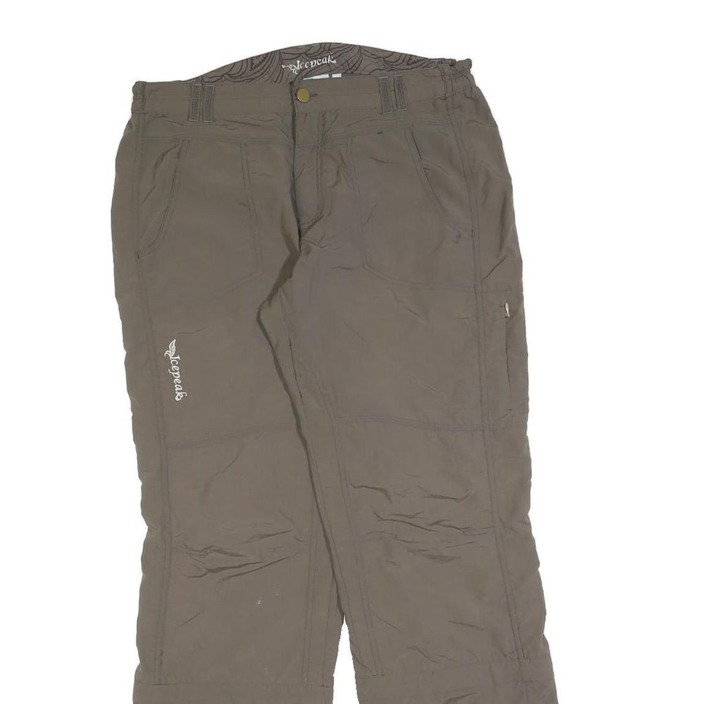 ICEPEAK Womens Regular Taupe Trousers W32 L32 Casual Outdoor Zip Pocketed