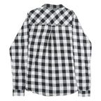 CITY LIFE Mens Black & White Check Shirt M Casual Cotton Blend Long Sleeve