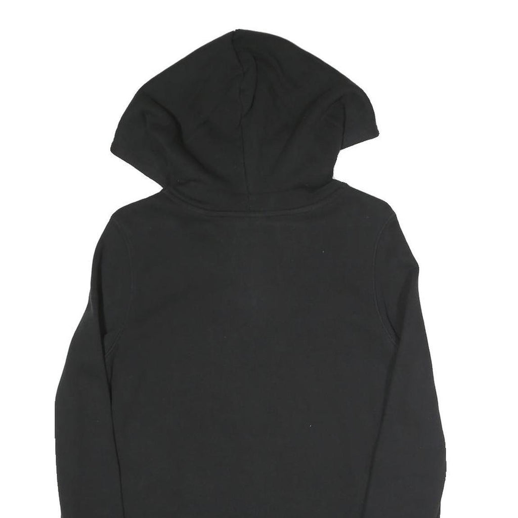 ADIDAS Womens Black Hoodie UK 6 Cotton Blend Pullover Large Logo Hooded