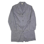 SANFOR Mens Grey Cotton Button Jacket L Plain Classic Workwear Long Sleeve