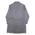 SANFOR Mens Grey Cotton Button Jacket L Plain Classic Workwear Long Sleeve