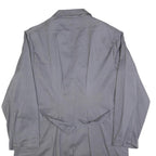 SANFOR Mens Grey Cotton Button Jacket L Plain Classic Workwear Long Sleeve