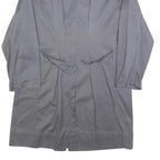 SANFOR Mens Grey Cotton Button Jacket L Plain Classic Workwear Long Sleeve