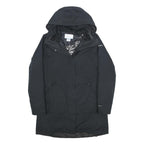 COLUMBIA Womens Black Outdoor Jacket L Nylon Waterproof Hooded Zip Omni-Tech