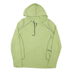 REEBOK Mens Green Hoodie M Polyester Blend Lightweight Sportswear Hoodie