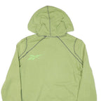 REEBOK Mens Green Hoodie M Polyester Blend Lightweight Sportswear Hoodie