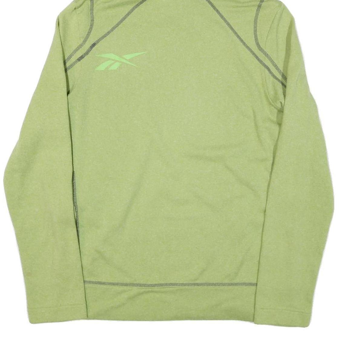 REEBOK Mens Green Hoodie M Polyester Blend Lightweight Sportswear Hoodie