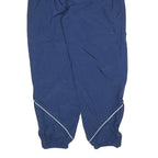Mens Navy Blue Joggers L W32 L30 Relaxed Tapered Polyester Blend Track Pants