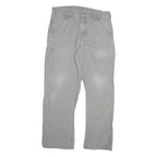 CARHARTT Mens Regular Fit Grey Cotton Blend Workwear Trousers W34 L30 Durable