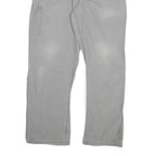 CARHARTT Mens Regular Fit Grey Cotton Blend Workwear Trousers W34 L30 Durable
