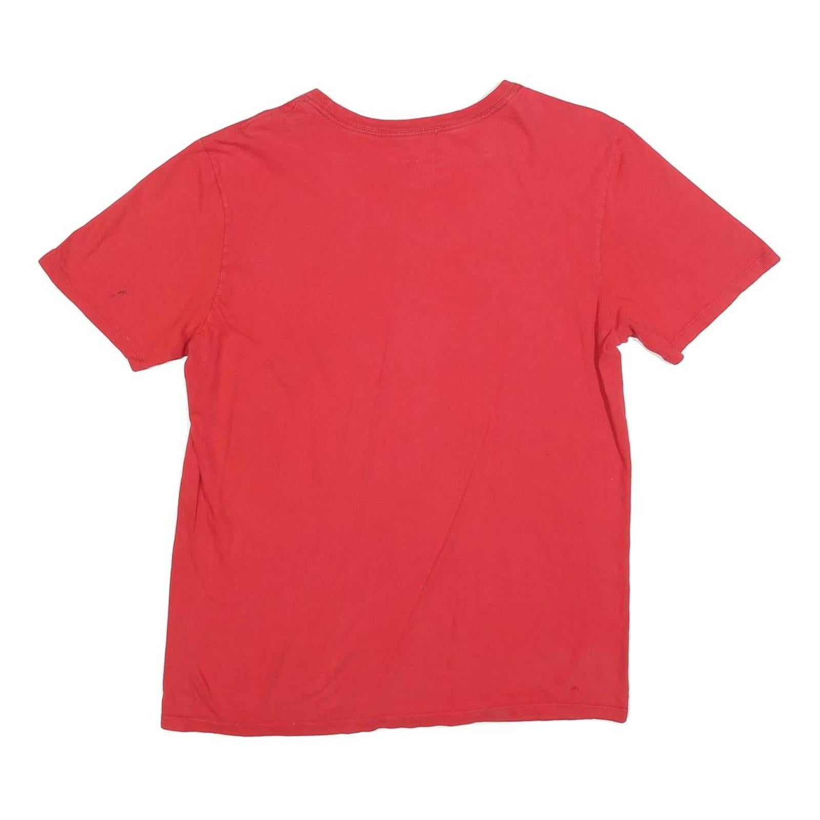 NIKE Mens Red Shut Up And Run Graphic T-Shirt M Short Sleeve Crew Neck