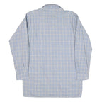 Mens Blue Check Shirt XL Long Sleeve Cotton Blend Casual Button Up