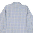 Mens Blue Check Shirt XL Long Sleeve Cotton Blend Casual Button Up