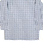 Mens Blue Check Shirt XL Long Sleeve Cotton Blend Casual Button Up