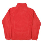 COLUMBIA Womens Red Zip Jacket L Polyester Blend Plain Outdoor Casual Warm