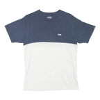VANS Mens Blue & White Modern T-Shirt S Short Sleeve Crew Neck Cotton Blend