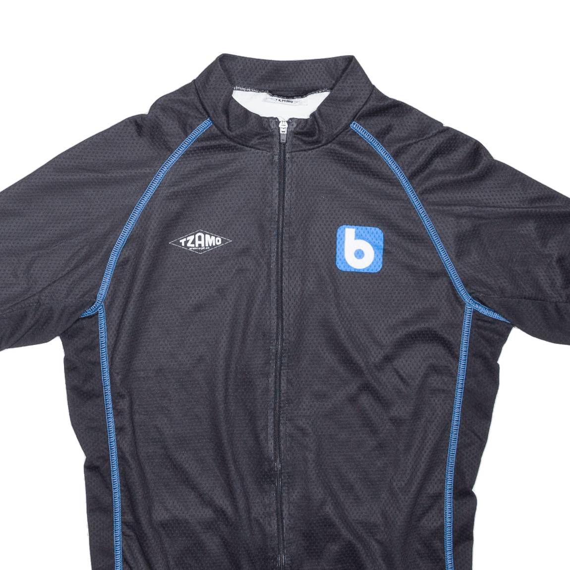 TZAMO Full Zip Cycling Shirt Mens Jersey Black XS