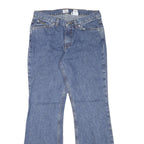 CALVIN KLEIN JEANS Womens Blue Regular Fit Flared Denim Medium Wash W28 L31 Zip
