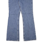 CALVIN KLEIN JEANS Womens Blue Regular Fit Flared Denim Medium Wash W28 L31 Zip