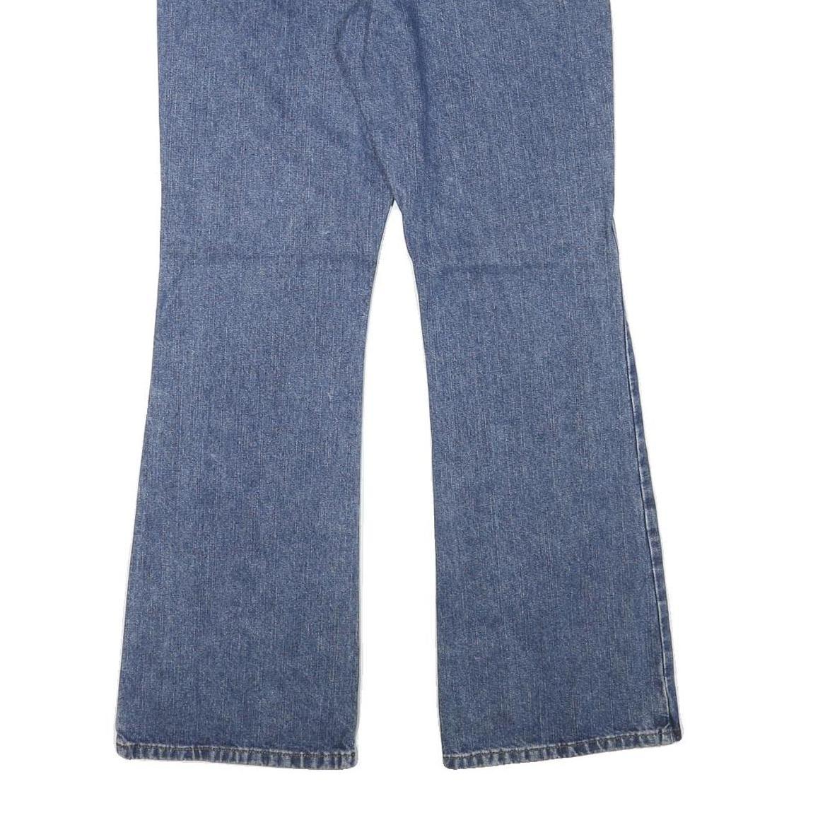 CALVIN KLEIN JEANS Womens Blue Regular Fit Flared Denim Medium Wash W28 L31 Zip