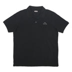 KAPPA Mens Black Polo Shirt XL Cotton Short Sleeve Classic Logo