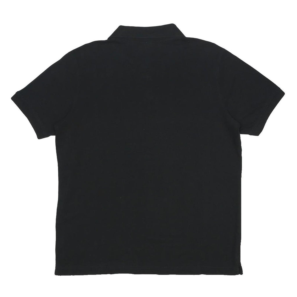 KAPPA Mens Black Polo Shirt XL Cotton Short Sleeve Classic Logo