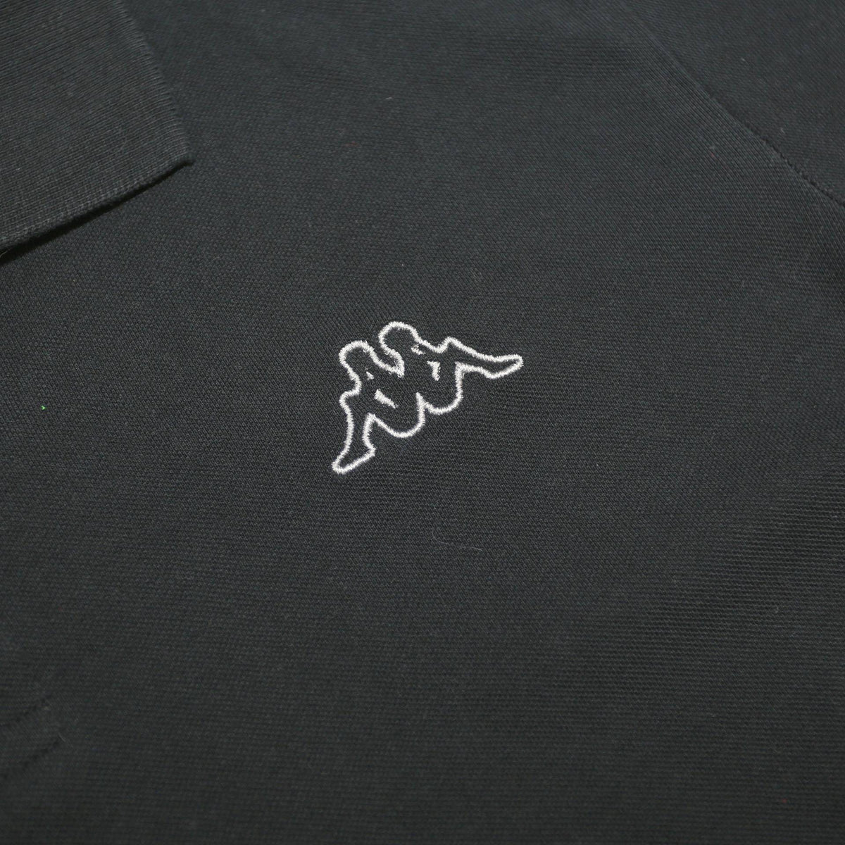 KAPPA Mens Black Polo Shirt XL Cotton Short Sleeve Classic Logo