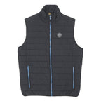 TIMBERLAND Mens Black Blue Zip Up Nylon Quilted Vest M Outdoor Casual Jacket