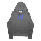 ABERCROMBIE & FITCH Mens Grey A&F 1892 Pullover Hoodie S Casual