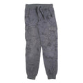 CHAPTER Boys Cotton Blend Grey Slim Drawstring Cargo Trousers W26 L30 Casual