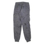 CHAPTER Boys Cotton Blend Grey Slim Drawstring Cargo Trousers W26 L30 Casual