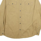 WRANGLER Mens Beige Casual Shirt M Cotton Long Sleeve Button Closure