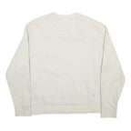 OLD NAVY Womens Cream Cotton Blend Crew Neck Sweatshirt L Vintage Logo 94
