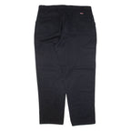 DICKIES Workwear Mens Trousers Black Relaxed Tapered W38 L31