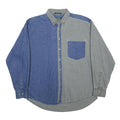 Susquehanna Trail Mens Blue & Grey Denim Style Shirt M Long Sleeve Cotton