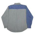 Susquehanna Trail Mens Blue & Grey Denim Style Shirt M Long Sleeve Cotton