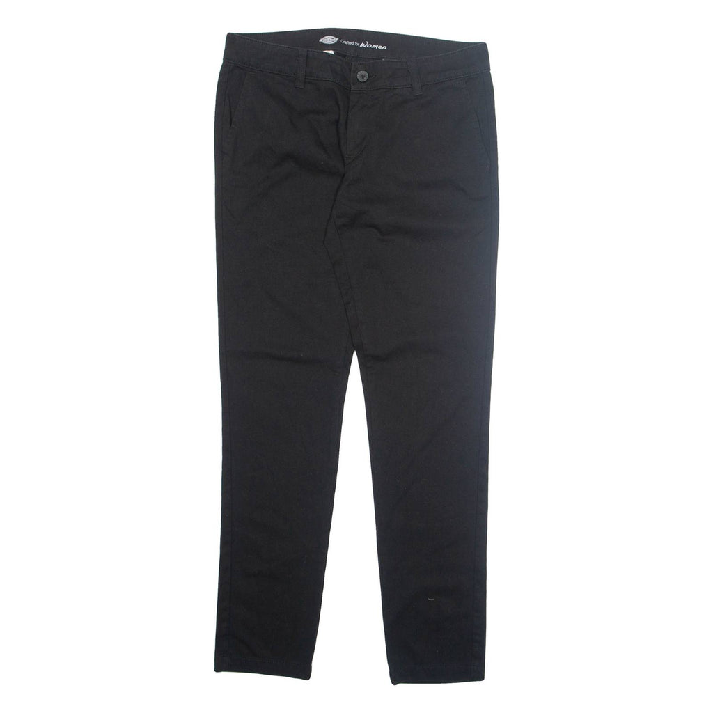 DICKIES Chino Womens Trousers Black Regular Tapered W32 L31